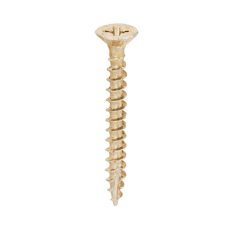This is an image showing TIMCO Velocity Premium Multi-Use Screws - PZ - Double Countersunk - Yellow - 5.0 x 40 - 1000 Pieces Box available from T.H Wiggans Ironmongery in Kendal, quick delivery at discounted prices.
