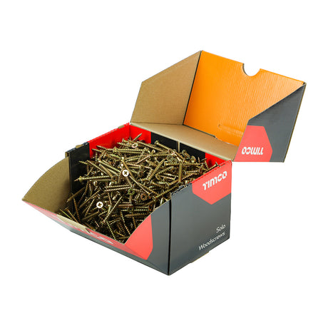 This is an image showing TIMCO Solo Chipboard & Woodscrews - Industry Pack - PZ - Double Countersunk - Yellow - 5.0 x 50 - 1000 Pieces Box available from T.H Wiggans Ironmongery in Kendal, quick delivery at discounted prices.