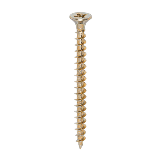 This is an image showing TIMCO Solo Chipboard & Woodscrews - PZ - Double Countersunk - Yellow - 5.0 x 60 - 200 Pieces Box available from T.H Wiggans Ironmongery in Kendal, quick delivery at discounted prices.