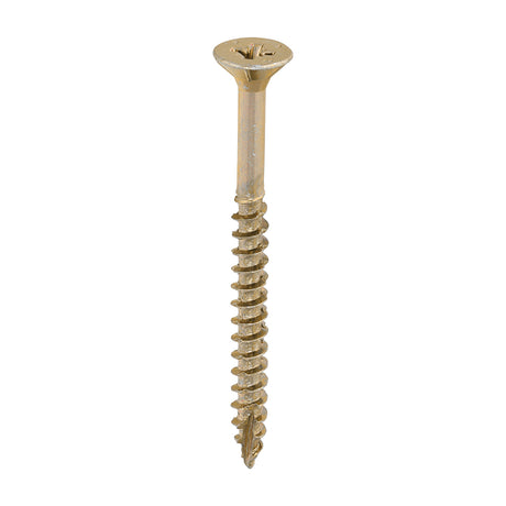 This is an image showing TIMCO Velocity Premium Multi-Use Screws - PZ - Double Countersunk - Yellow - 5.0 x 60 - 1000 Pieces Box available from T.H Wiggans Ironmongery in Kendal, quick delivery at discounted prices.