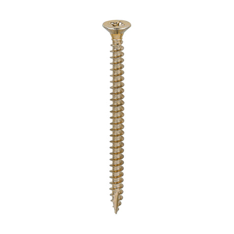 This is an image showing TIMCO Classic Multi-Purpose Screws - PZ - Double Countersunk - Yellow - 5.0 x 70 - 200 Pieces Box available from T.H Wiggans Ironmongery in Kendal, quick delivery at discounted prices.