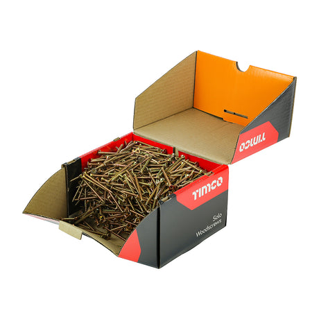 This is an image showing TIMCO Solo Chipboard & Woodscrews - Industry Pack - PZ - Double Countersunk - Yellow - 5.0 x 70 - 1000 Pieces Box available from T.H Wiggans Ironmongery in Kendal, quick delivery at discounted prices.