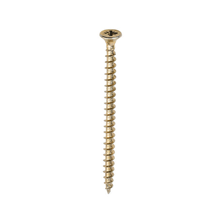 This is an image showing TIMCO Solo Chipboard & Woodscrews - PZ - Double Countersunk - Yellow - 5.0 x 75 - 200 Pieces Box available from T.H Wiggans Ironmongery in Kendal, quick delivery at discounted prices.