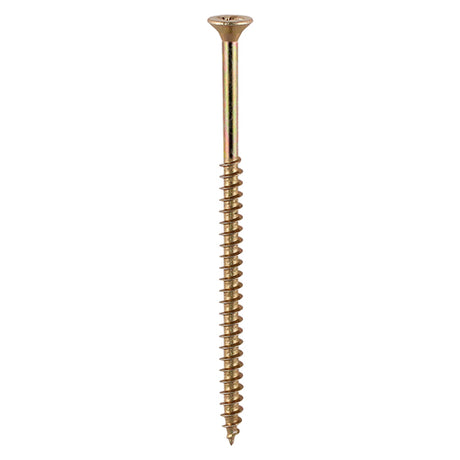 This is an image showing TIMCO Solo Woodscrews - PZ - Double Countersunk - Yellow - 5.0 x 80 - 6 Pieces TIMpac available from T.H Wiggans Ironmongery in Kendal, quick delivery at discounted prices.
