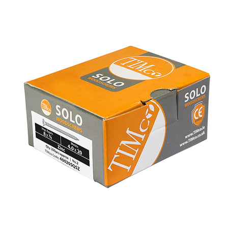 This is an image showing TIMCO Solo Chipboard & Woodscrews - SQ - Double Countersunk - Zinc - 5.0 x 80 - 200 Pieces Box available from T.H Wiggans Ironmongery in Kendal, quick delivery at discounted prices.