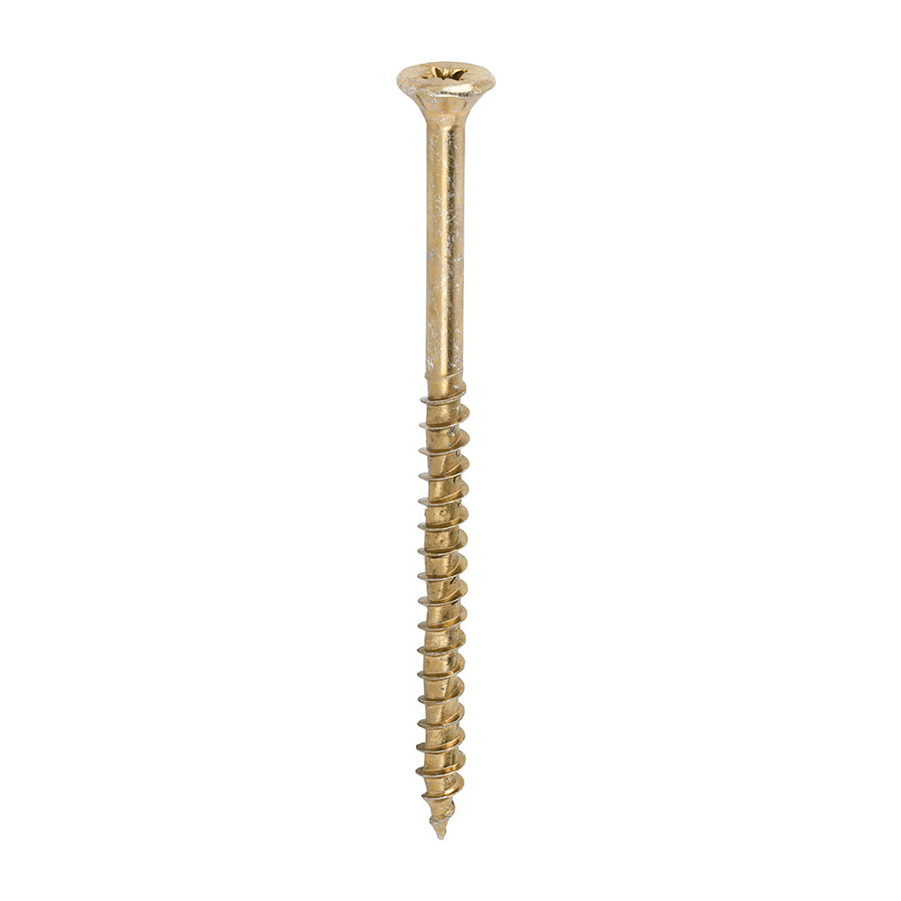 This is an image showing TIMCO Velocity Premium Multi-Use Screws - PZ - Double Countersunk - Yellow - 5.0 x 80 - 1000 Pieces Box available from T.H Wiggans Ironmongery in Kendal, quick delivery at discounted prices.