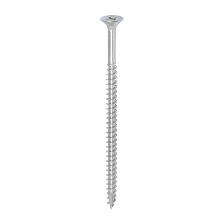 This is an image showing TIMCO Classic Multi-Purpose Screws - PZ - Double Countersunk - A2 Stainless Steel
 - 5.0 x 90 - 100 Pieces Box available from T.H Wiggans Ironmongery in Kendal, quick delivery at discounted prices.