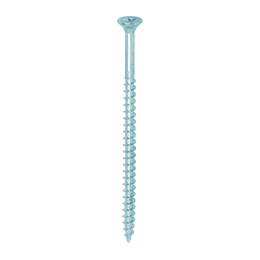 This is an image showing TIMCO Solo Chipboard & Woodscrews - PZ - Double Countersunk - Zinc - 5.0 x 90 - 100 Pieces Box available from T.H Wiggans Ironmongery in Kendal, quick delivery at discounted prices.