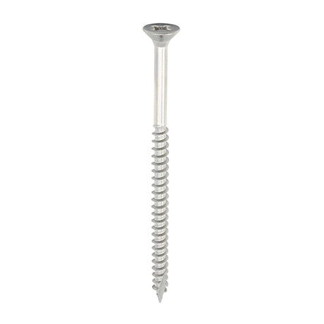 This is an image showing TIMCO Classic Multi-Purpose Screws - PZ - Double Countersunk - Stainless Steel - 5.0 x 100 - 4 Pieces TIMpac available from T.H Wiggans Ironmongery in Kendal, quick delivery at discounted prices.