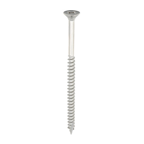 This is an image showing TIMCO Classic Multi-Purpose Screws - PZ - Double Countersunk - Stainless Steel - 5.0 x 100 - 4 Pieces TIMpac available from T.H Wiggans Ironmongery in Kendal, quick delivery at discounted prices.