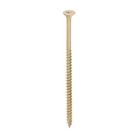 This is an image showing TIMCO Velocity Premium Multi-Use Screws - PZ - Double Countersunk - Yellow - 5.0 x 100 - 1000 Pieces Box available from T.H Wiggans Ironmongery in Kendal, quick delivery at discounted prices.