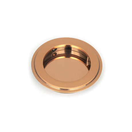 This is an image of From The Anvil - Polished Bronze 75mm Art Deco Round Pull available to order from T.H Wiggans Architectural Ironmongery in Kendal, quick delivery and discounted prices.