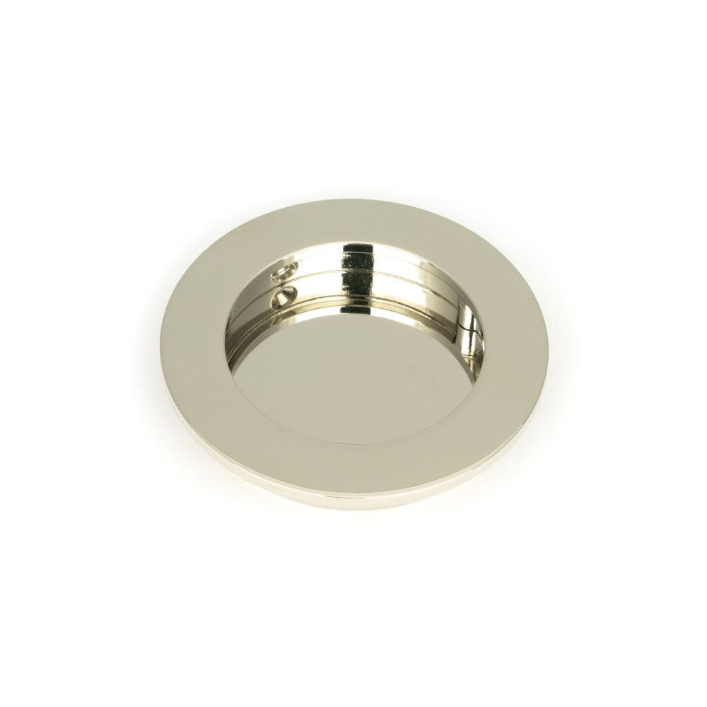 This is an image of From The Anvil - Polished Nickel 75mm Plain Round Pull available to order from T.H Wiggans Architectural Ironmongery in Kendal, quick delivery and discounted prices.