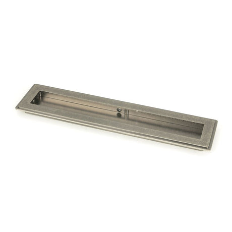 This is an image of From The Anvil - Pewter 250mm Art Deco Rectangular Pull available to order from T.H Wiggans Architectural Ironmongery in Kendal, quick delivery and discounted prices.