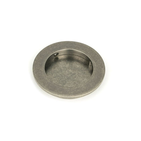 This is an image of From The Anvil - Pewter 75mm Plain Round Pull available to order from T.H Wiggans Architectural Ironmongery in Kendal, quick delivery and discounted prices.