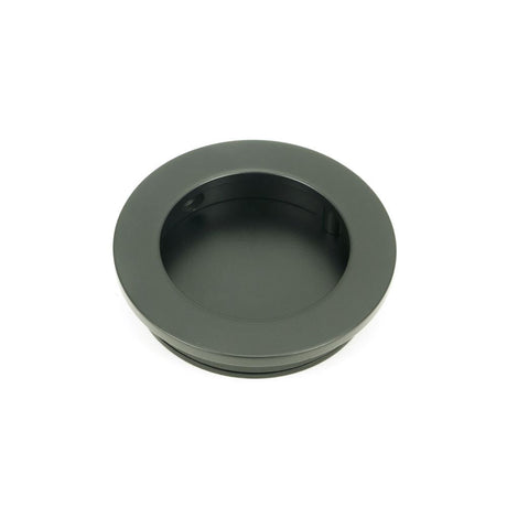 This is an image of From The Anvil - Matt Black 60mm Plain Round Pull available to order from T.H Wiggans Architectural Ironmongery in Kendal, quick delivery and discounted prices.