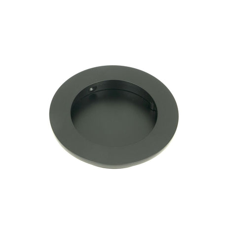 This is an image of From The Anvil - Matt Black 75mm Plain Round Pull available to order from T.H Wiggans Architectural Ironmongery in Kendal, quick delivery and discounted prices.