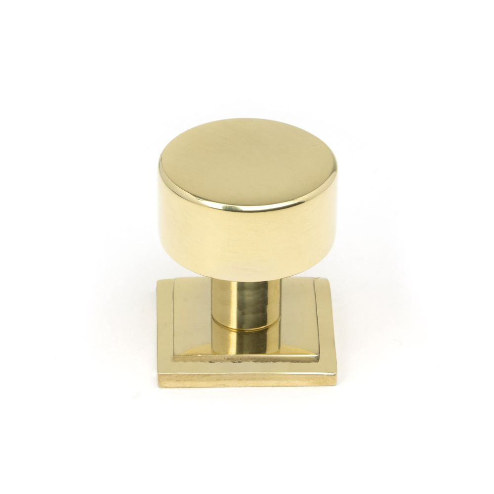 This is an image showing From The Anvil - Polished Brass Kelso Cabinet Knob - 25mm (Square) available from T.H Wiggans Architectural Ironmongery in Kendal, quick delivery and discounted prices