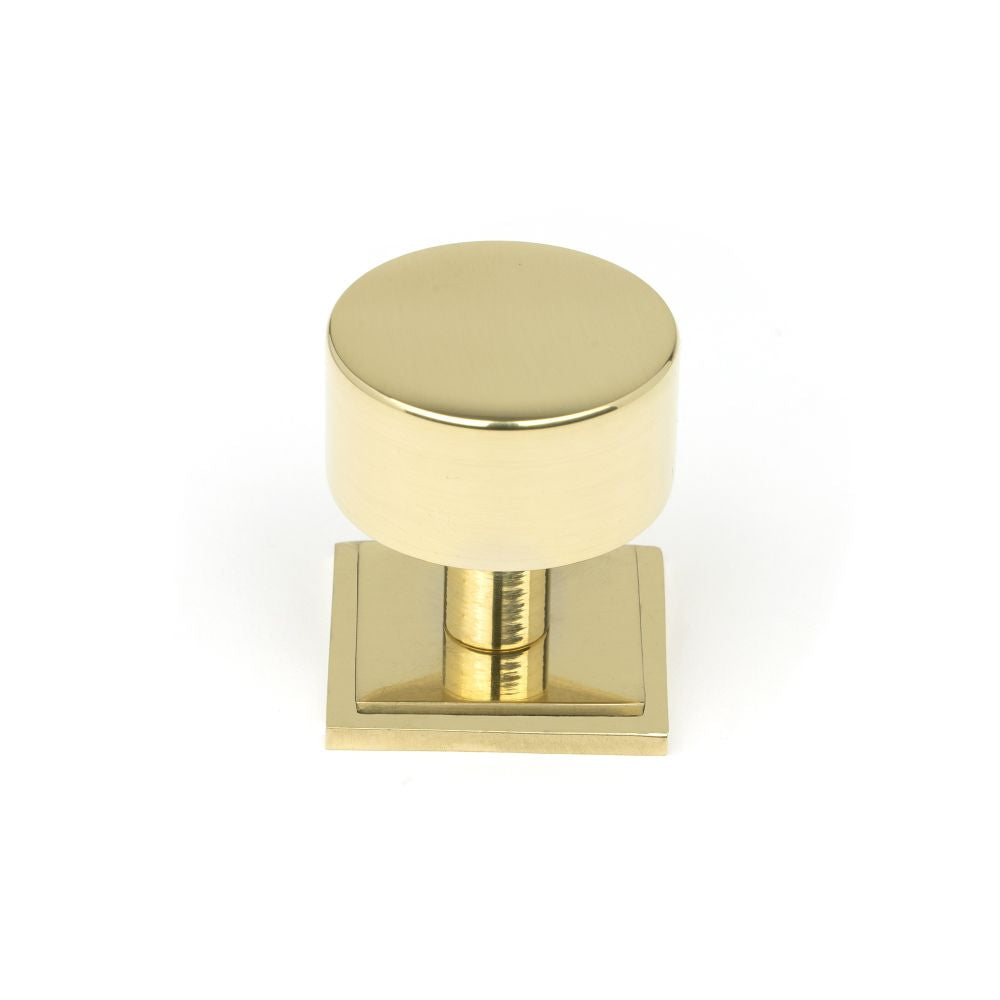 This is an image showing From The Anvil - Polished Brass Kelso Cabinet Knob - 32mm (Square) available from T.H Wiggans Architectural Ironmongery in Kendal, quick delivery and discounted prices