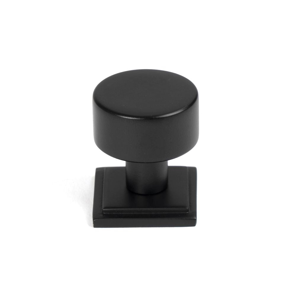 This is an image showing From The Anvil - Matt Black Kelso Cabinet Knob - 25mm (Square) available from T.H Wiggans Architectural Ironmongery in Kendal, quick delivery and discounted prices