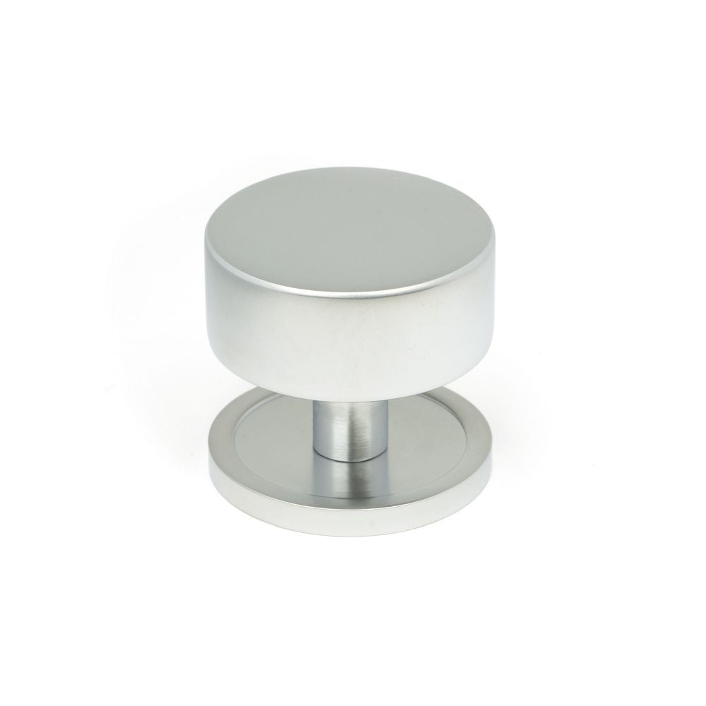 This is an image showing From The Anvil - Satin Chrome Kelso Cabinet Knob - 38mm (Plain) available from T.H Wiggans Architectural Ironmongery in Kendal, quick delivery and discounted prices