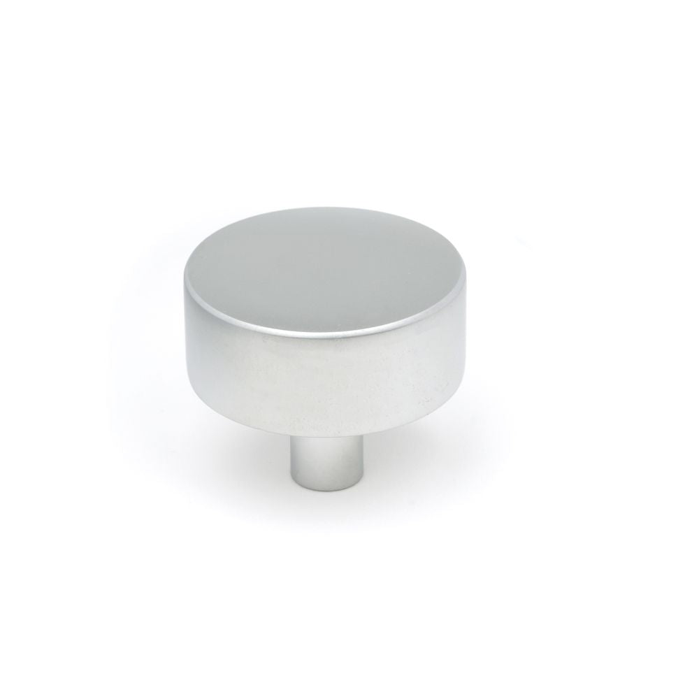 This is an image showing From The Anvil - Satin Chrome Kelso Cabinet Knob - 38mm (No rose) available from T.H Wiggans Architectural Ironmongery in Kendal, quick delivery and discounted prices