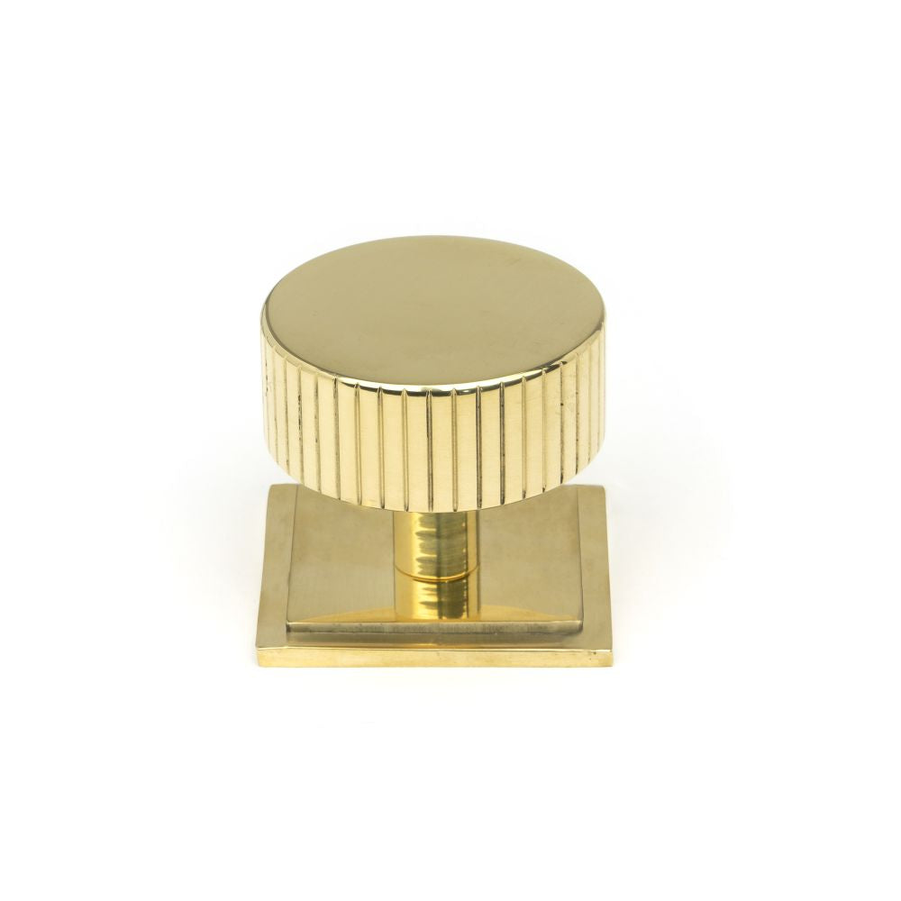 This is an image showing From The Anvil - Polished Brass Judd Cabinet Knob - 38mm (Square) available from T.H Wiggans Architectural Ironmongery in Kendal, quick delivery and discounted prices