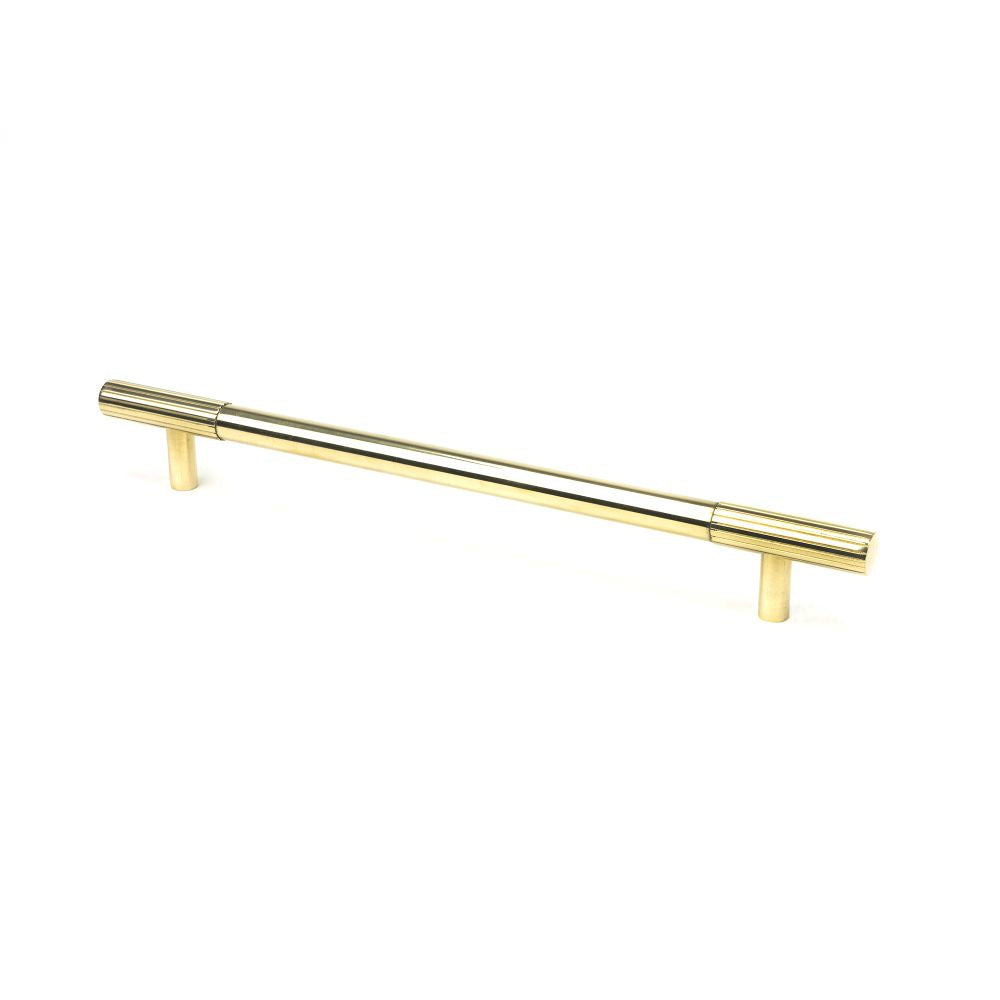 This is an image showing From The Anvil - Polished Brass Judd Pull Handle - Large available from T.H Wiggans Architectural Ironmongery in Kendal, quick delivery and discounted prices