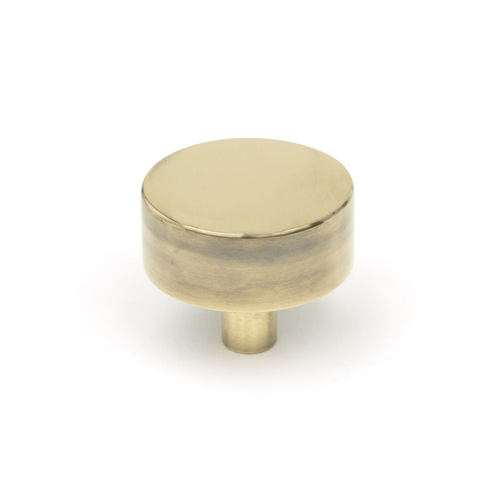 This is an image showing From The Anvil - Aged Brass Kelso Cabinet Knob - 38mm (No rose) available from T.H Wiggans Architectural Ironmongery in Kendal, quick delivery and discounted prices