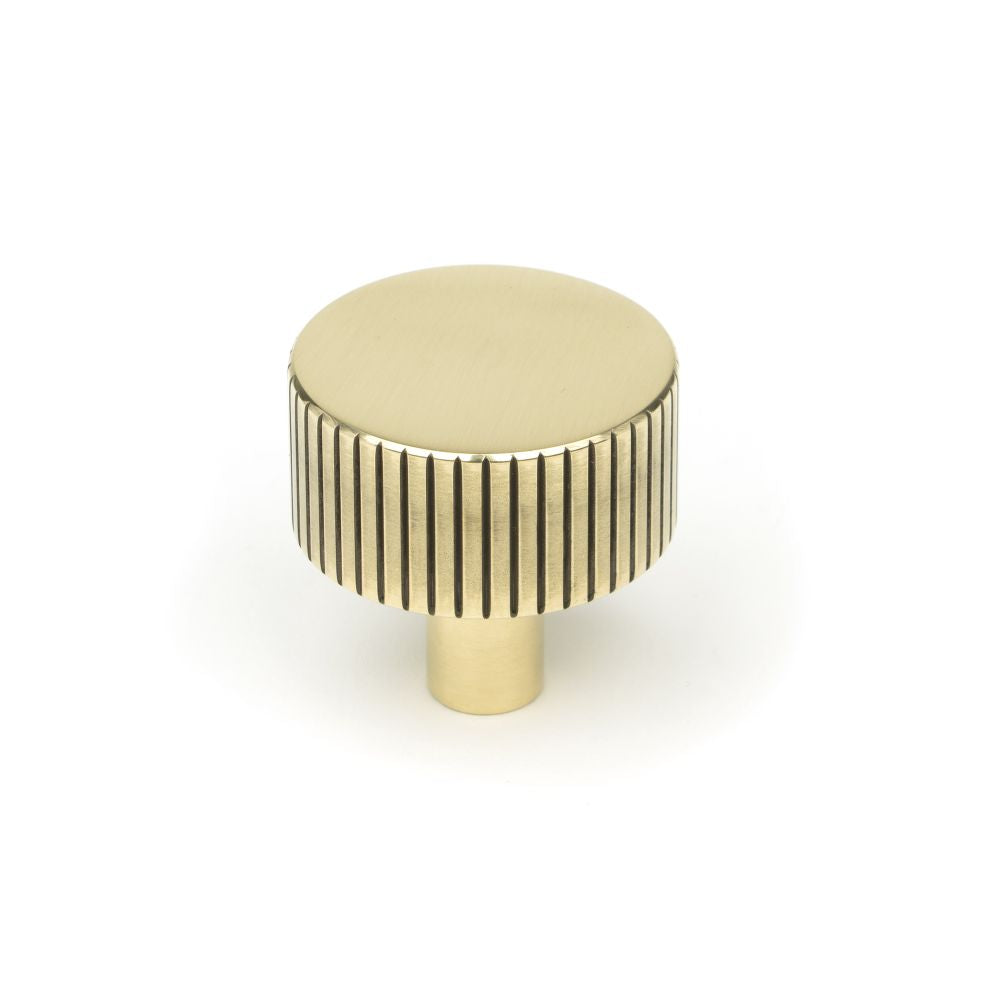 This is an image showing From The Anvil - Aged Brass Judd Cabinet Knob - 32mm (No rose) available from T.H Wiggans Architectural Ironmongery in Kendal, quick delivery and discounted prices