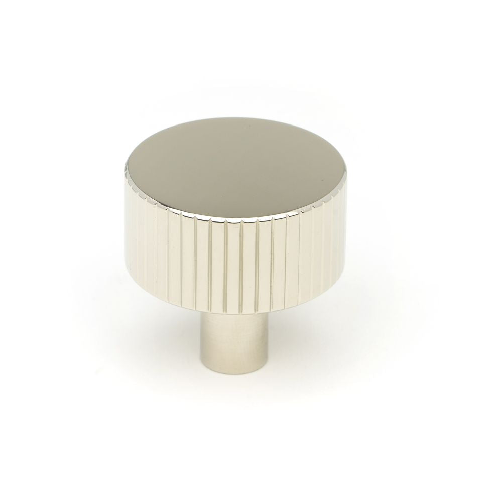 This is an image showing From The Anvil - Polished Nickel Judd Cabinet Knob - 32mm (No rose) available from T.H Wiggans Architectural Ironmongery in Kendal, quick delivery and discounted prices