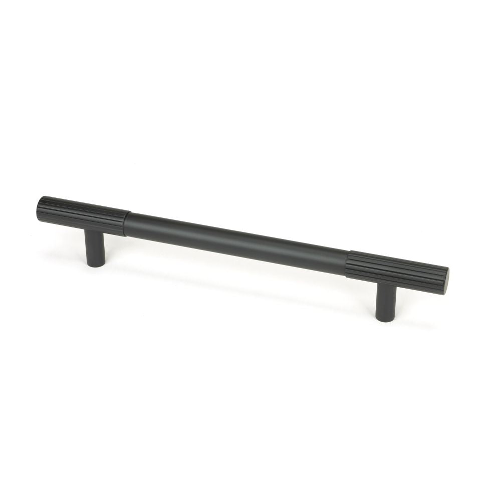This is an image showing From The Anvil - Matt Black Judd Pull Handle - Medium available from T.H Wiggans Architectural Ironmongery in Kendal, quick delivery and discounted prices