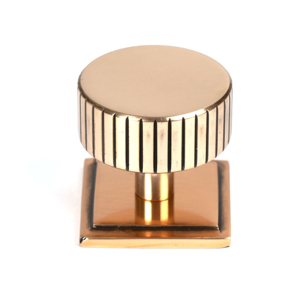This is an image showing From The Anvil - Polished Bronze Judd Cabinet Knob - 38mm (Square) available from T.H Wiggans Architectural Ironmongery in Kendal, quick delivery and discounted prices