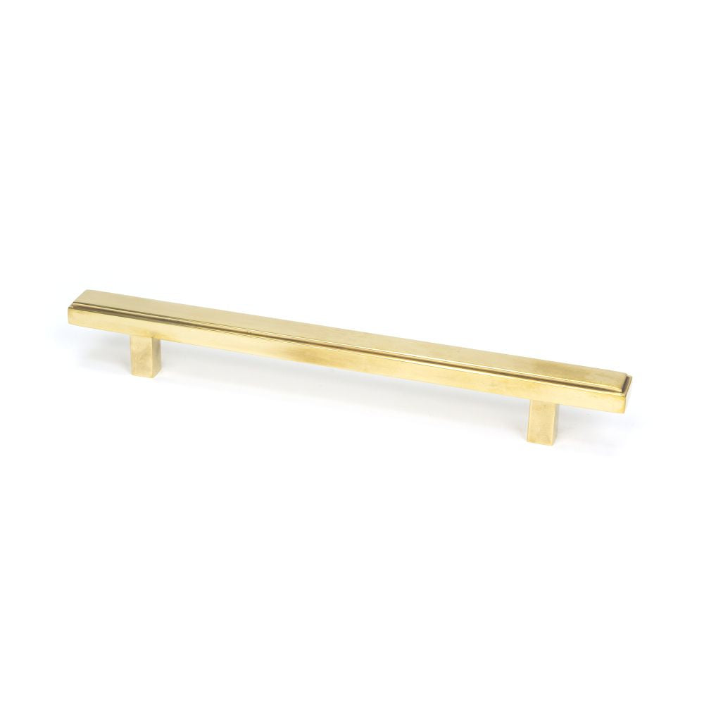 This is an image showing From The Anvil - Aged Brass Scully Pull Handle - Medium available from T.H Wiggans Architectural Ironmongery in Kendal, quick delivery and discounted prices