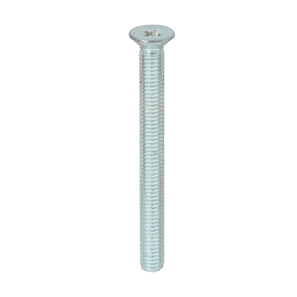 This is an image showing TIMCO Metric Threaded Machine Screws - PZ - Countersunk - Zinc - M5 x 50 - 100 Pieces Box available from T.H Wiggans Ironmongery in Kendal, quick delivery at discounted prices.