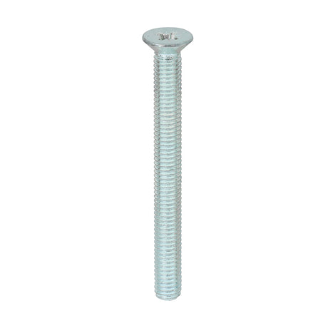 This is an image showing TIMCO Metric Threaded Machine Screws - PZ - Countersunk - Zinc - M5 x 50 - 100 Pieces Box available from T.H Wiggans Ironmongery in Kendal, quick delivery at discounted prices.