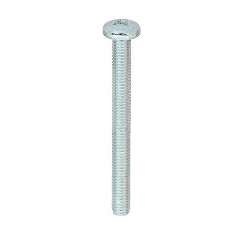 This is an image showing TIMCO Metric Threaded Machine Screws - PZ - Pan Head - Zinc - M5 x 50 - 100 Pieces Box available from T.H Wiggans Ironmongery in Kendal, quick delivery at discounted prices.