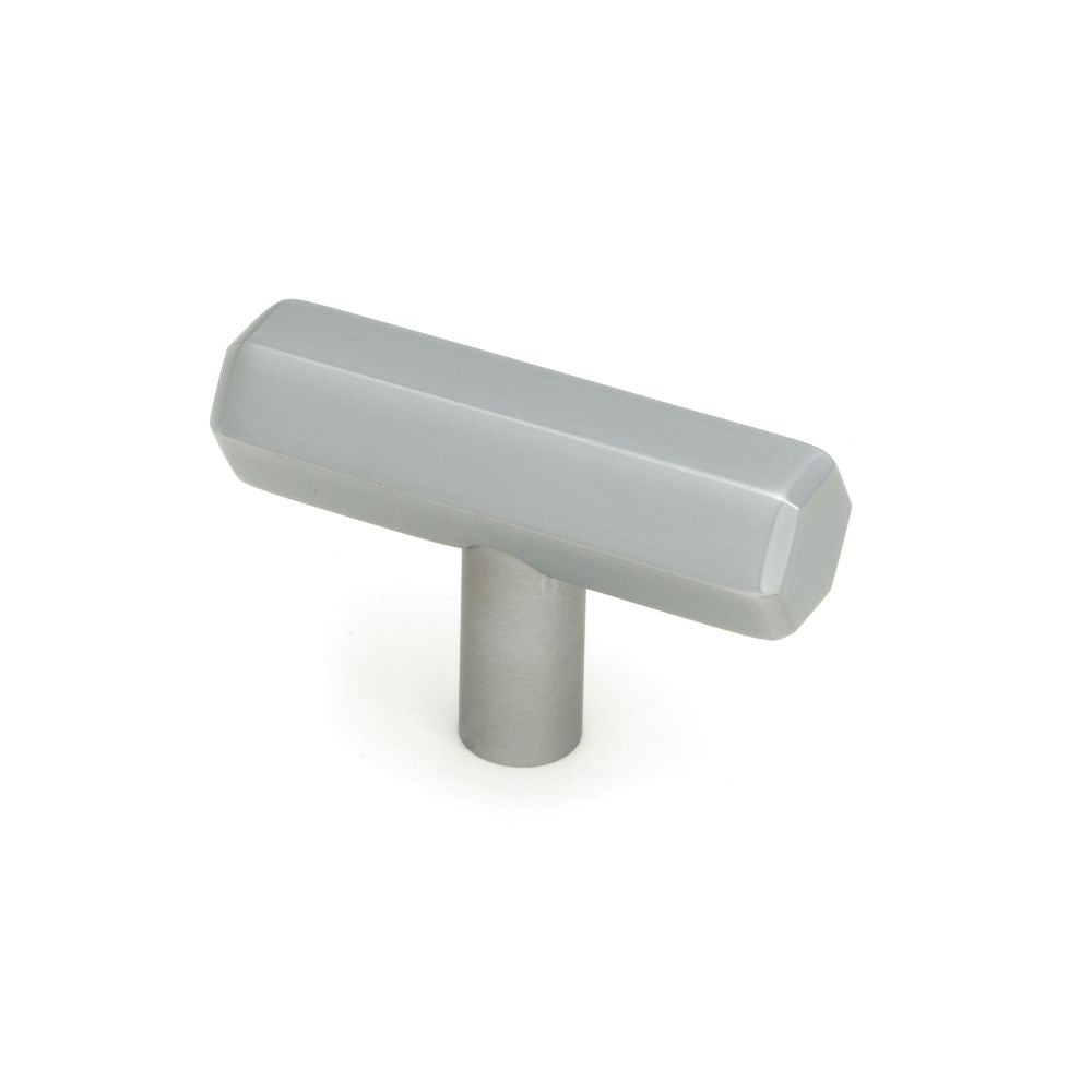 This is an image showing From The Anvil - Satin Chrome Kahlo T-Bar available from T.H Wiggans Architectural Ironmongery in Kendal, quick delivery and discounted prices