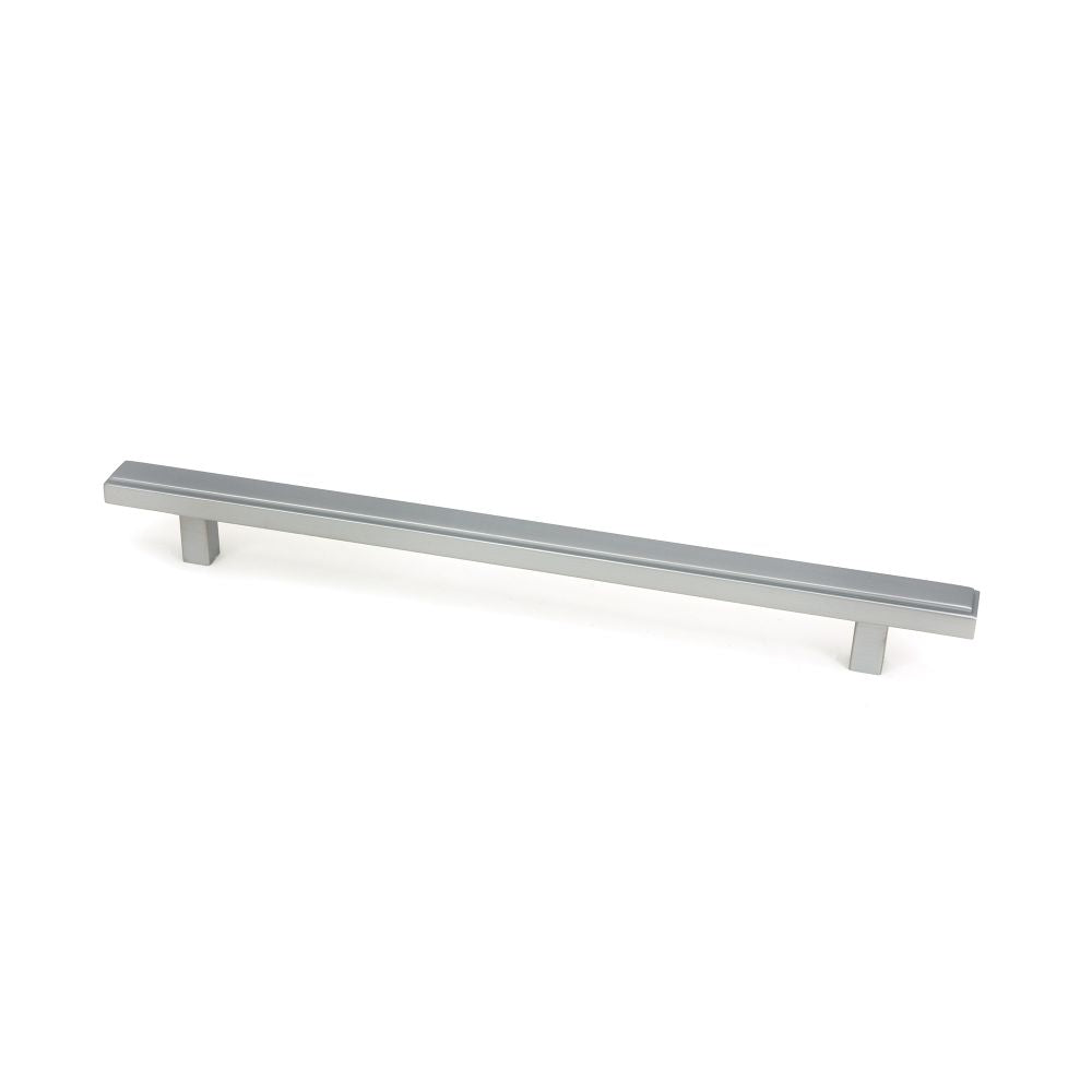 This is an image showing From The Anvil - Satin Chrome Scully Pull Handle - Large available from T.H Wiggans Architectural Ironmongery in Kendal, quick delivery and discounted prices