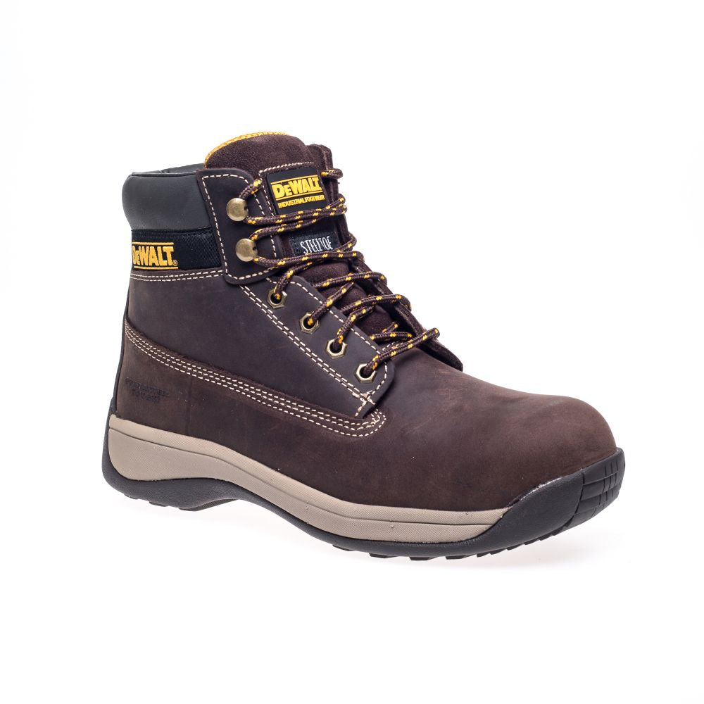 This is an image of DeWalt - Brown Nubuck Safety Hiker Apprentice Brown 6 available to order from T.H Wiggans Architectural Ironmongery in Kendal, quick delivery and discounted prices.