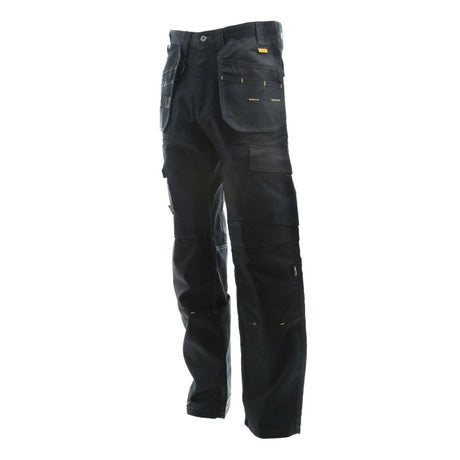 This is an image of DeWalt - Black Knee Pad Holster Trouser Pro Tradesman Trouser L33W42 available to order from T.H Wiggans Architectural Ironmongery in Kendal, quick delivery and discounted prices.