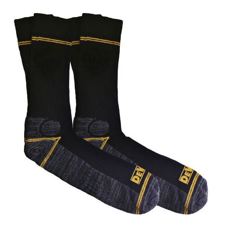 This is an image of DeWalt - Twin Pair Pack of work socks Hydro Sock available to order from T.H Wiggans Architectural Ironmongery in Kendal, quick delivery and discounted prices.