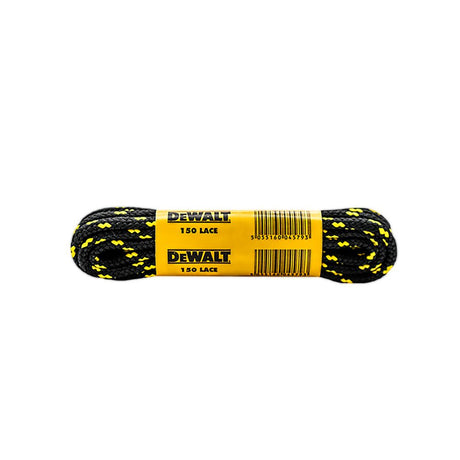 This is an image of DeWalt - Blister Pack Laces Black Yellow DWF90006 Lace Bkyel available to order from T.H Wiggans Architectural Ironmongery in Kendal, quick delivery and discounted prices.