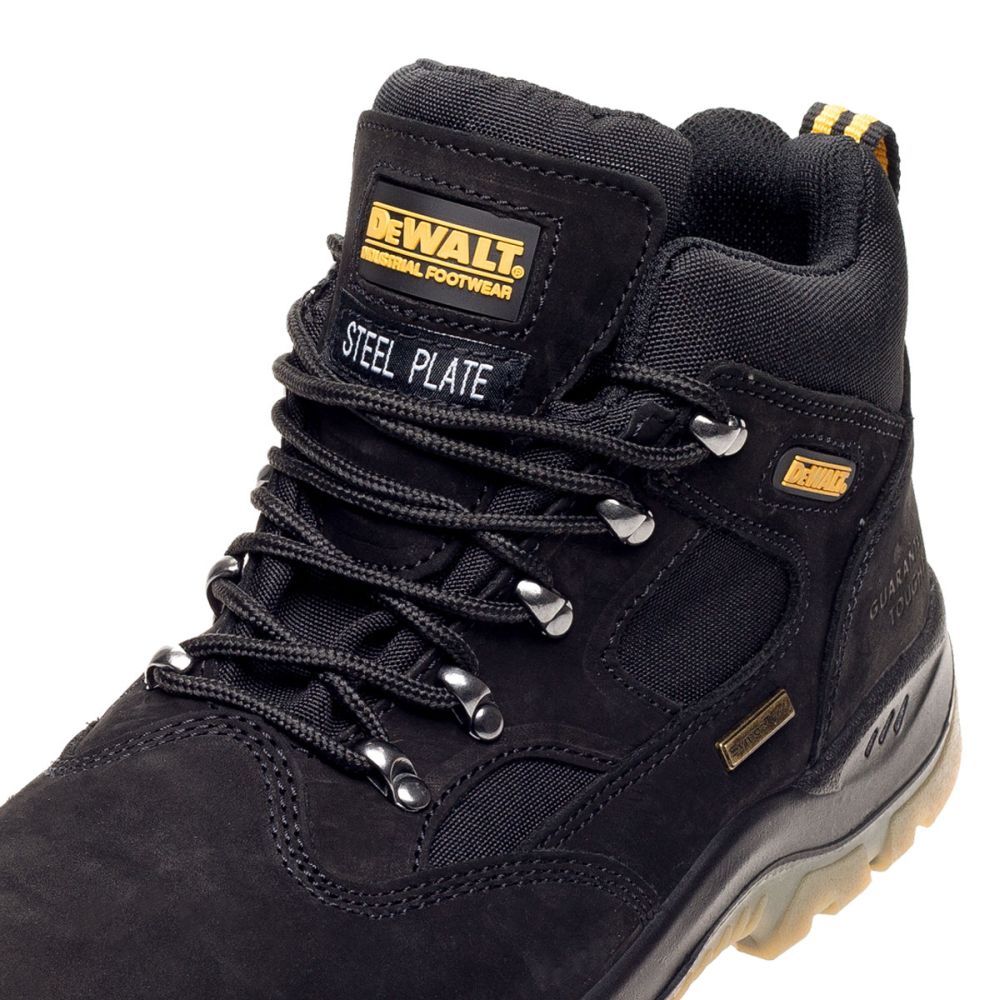 This is an image of DeWalt - Black Waterproof Safety Hiker Challenger Black 12 available to order from T.H Wiggans Architectural Ironmongery in Kendal, quick delivery and discounted prices.