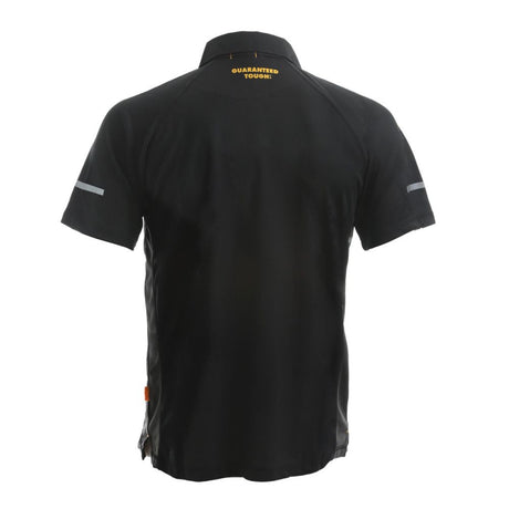 This is an image of DeWalt - Black/Grey PWS Polo Shirt Rutland XXL available to order from T.H Wiggans Architectural Ironmongery in Kendal, quick delivery and discounted prices.