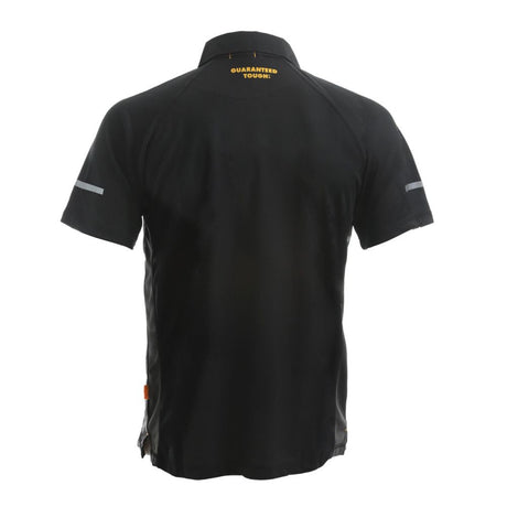 This is an image of DeWalt - Black/Grey PWS Polo Shirt Rutland L available to order from T.H Wiggans Architectural Ironmongery in Kendal, quick delivery and discounted prices.