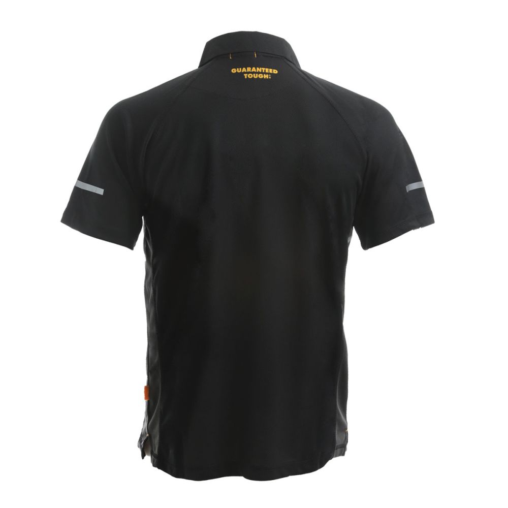 This is an image of DeWalt - Black/Grey PWS Polo Shirt Rutland M available to order from T.H Wiggans Architectural Ironmongery in Kendal, quick delivery and discounted prices.