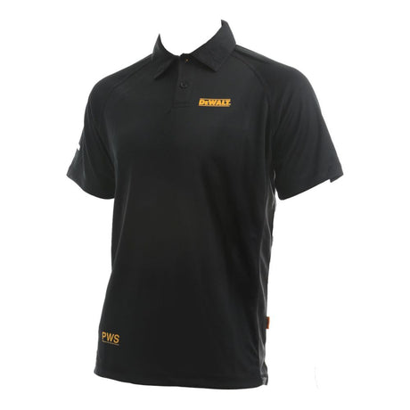 This is an image of DeWalt - Black/Grey PWS Polo Shirt Rutland L available to order from T.H Wiggans Architectural Ironmongery in Kendal, quick delivery and discounted prices.