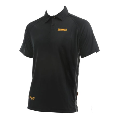 This is an image of DeWalt - Black/Grey PWS Polo Shirt Rutland M available to order from T.H Wiggans Architectural Ironmongery in Kendal, quick delivery and discounted prices.
