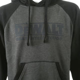This is an image of DeWalt - Grey Marl/Black Hooded Sweatshirt Stratford XXL available to order from T.H Wiggans Architectural Ironmongery in Kendal, quick delivery and discounted prices.
